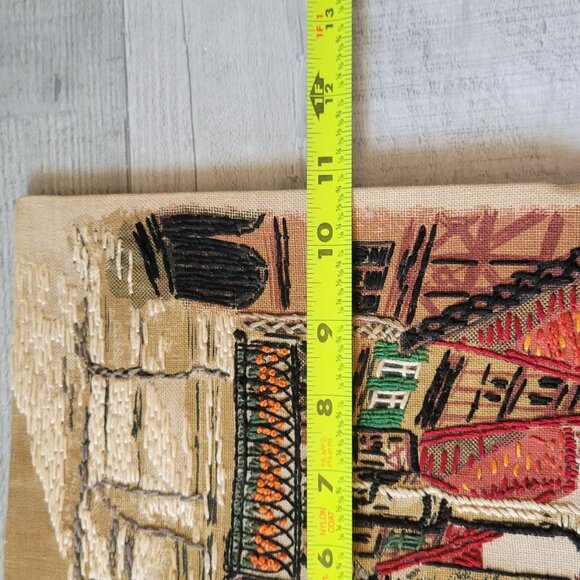 Vintage Rothenburg Ob Der Tauber Hand-Embroidered Wall Art - Picture 7 of 7